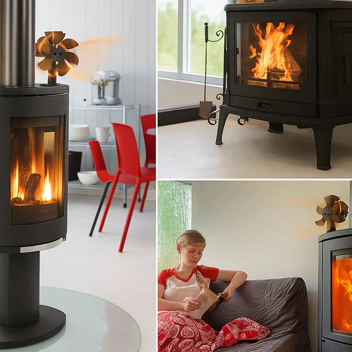 Wood Stove Fan, Silent Heat Diffusion for Efficient Warmth | Bowlift