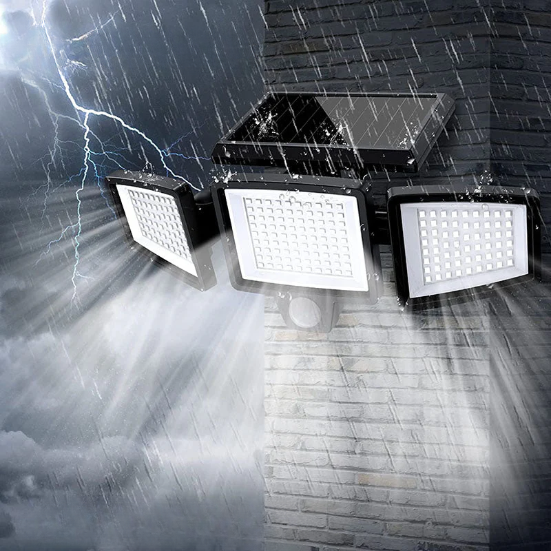Solar-powered security light with motion detector – LED outdoor spotlight for home and garden | Bowlift