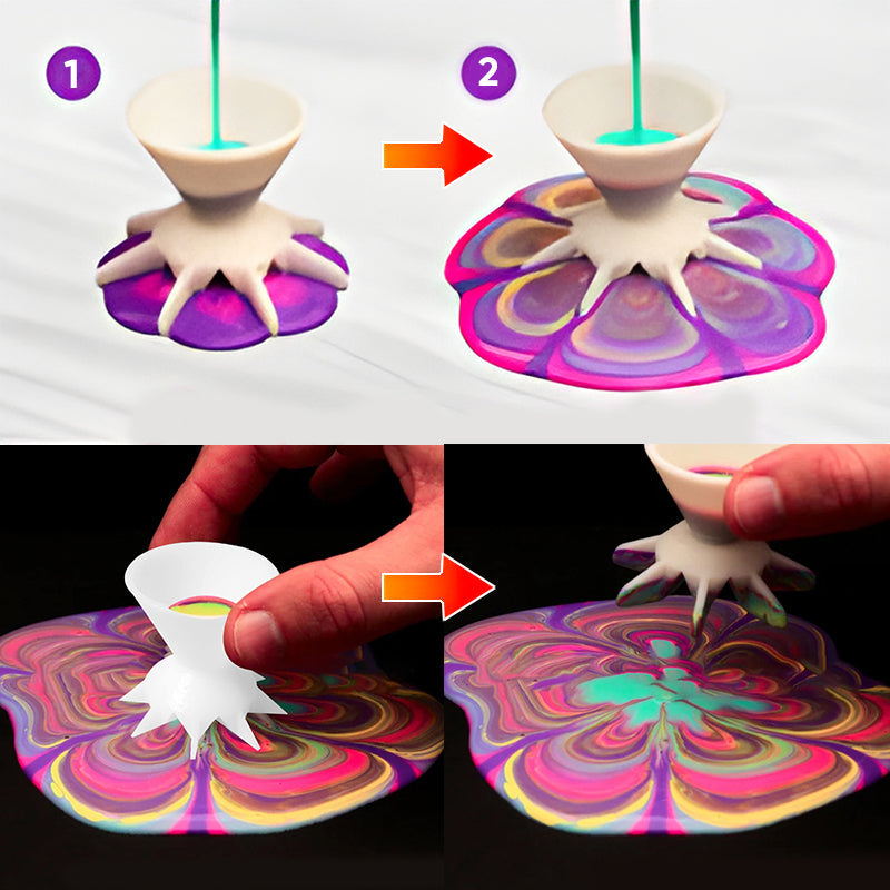 BowLift | Pouring Colors Flower Split Art Cup