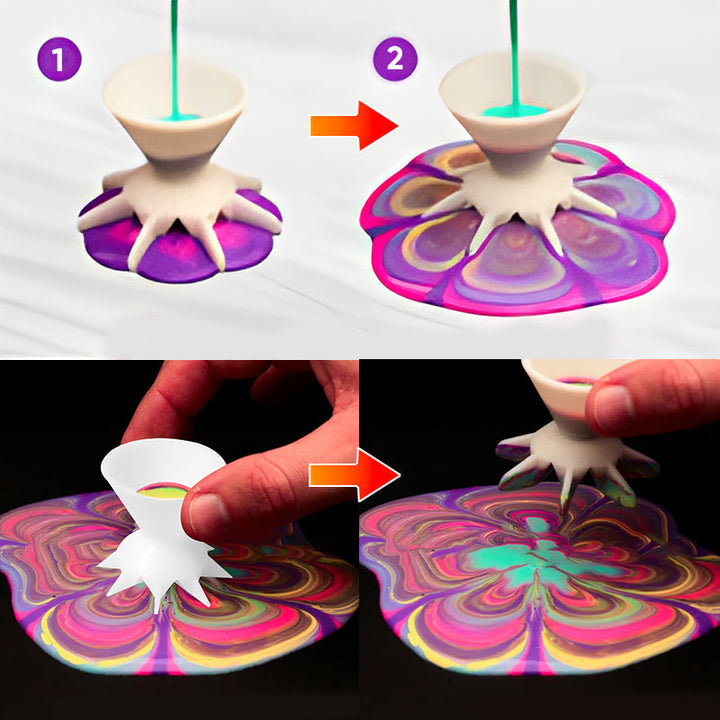 BowLift | Pouring Colors Flower Split Art Cup