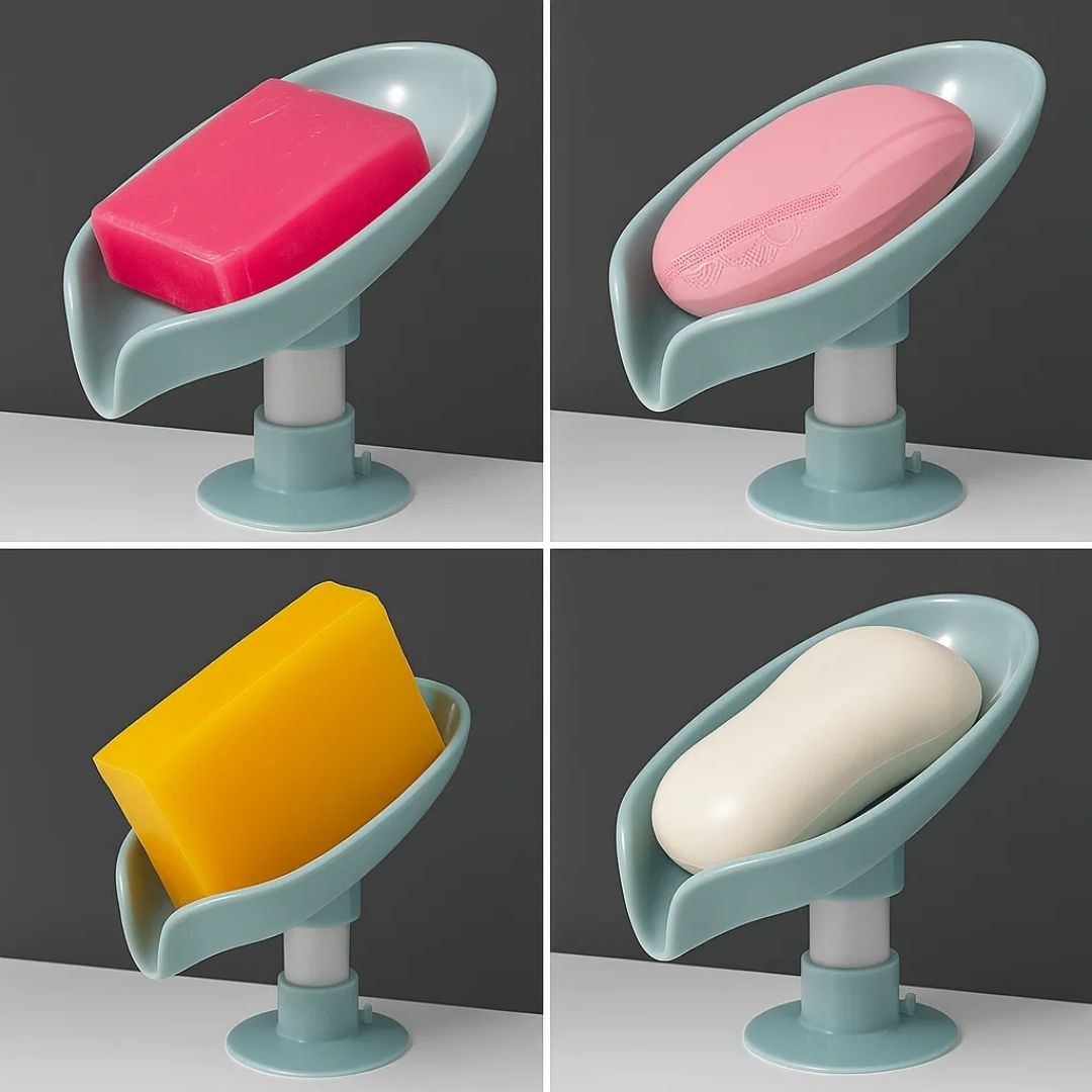 Draining Soap Holder – Keep Soap Dry – Strong Suction Cup – No Drill Mount – Hygienic Bathroom & Shower Storage Solution Bowlift