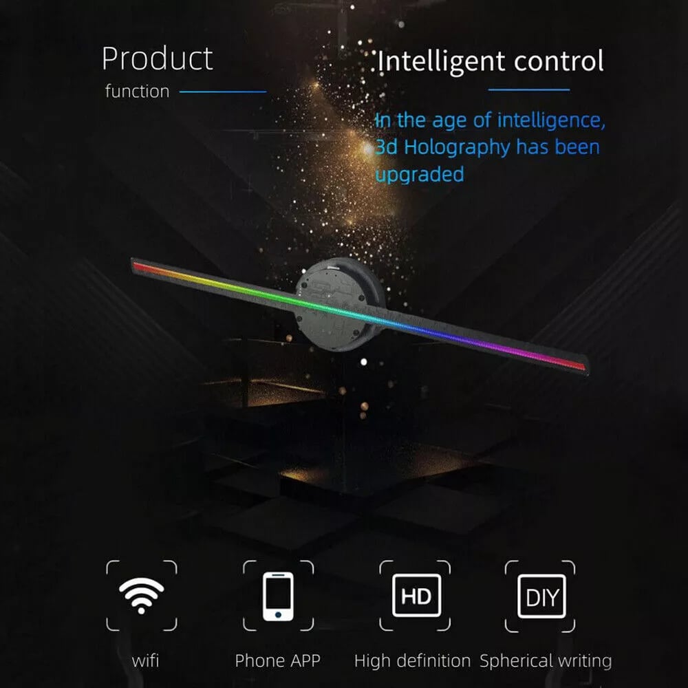 BowLift | 3D Hologram LED Fan Projector