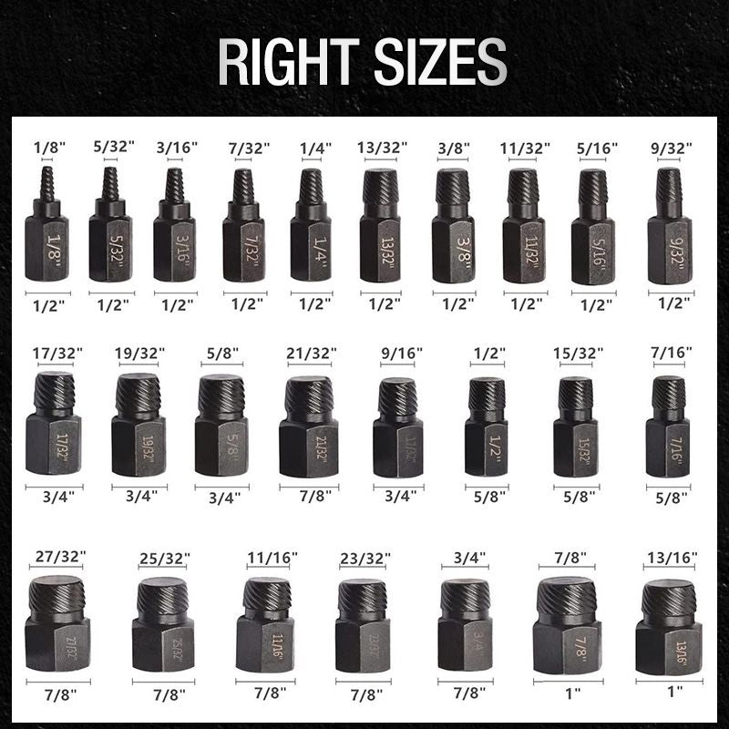 BowLift | 5pcs Screw and Bolt Extractor Set