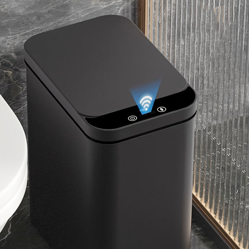 Set of 2 Smart Sensor Trash Bins – Touchless and Compact (Black) | Bowlift
