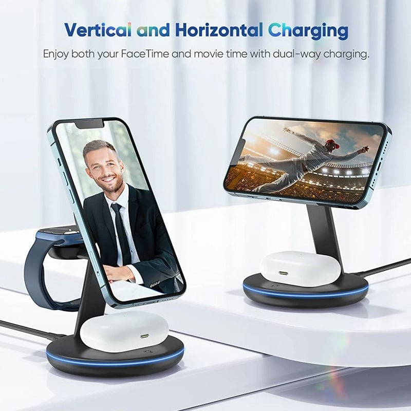 BowLift | Folding magnetic 3-in-1 wireless charger