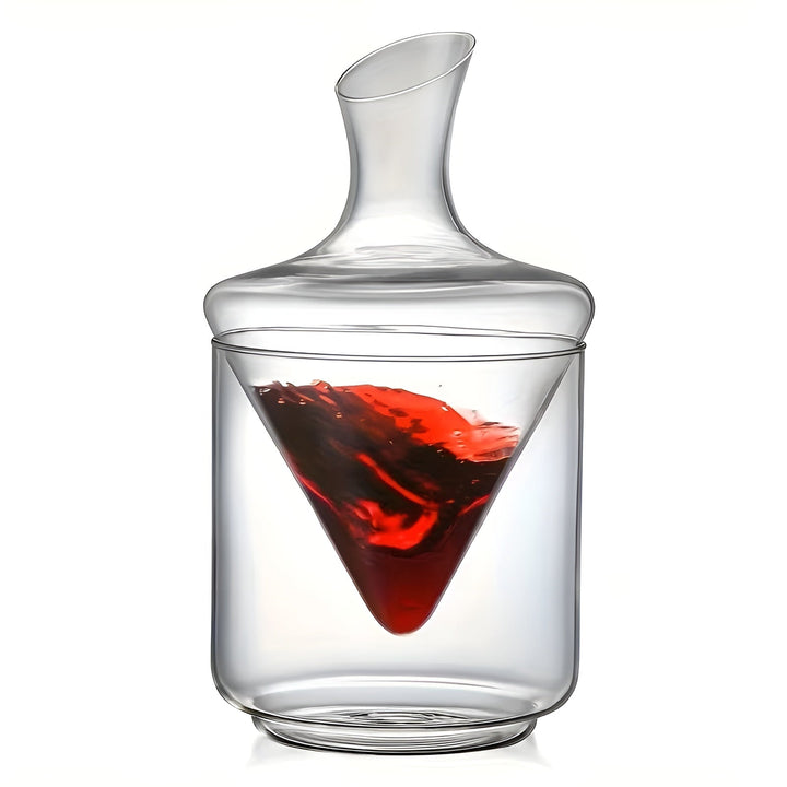 Wine Decanter with Quick Aeration – Elegant Waterfall Design made of Glass | For More Intense Aroma and Stylish Wine Enjoyment | Bowlift