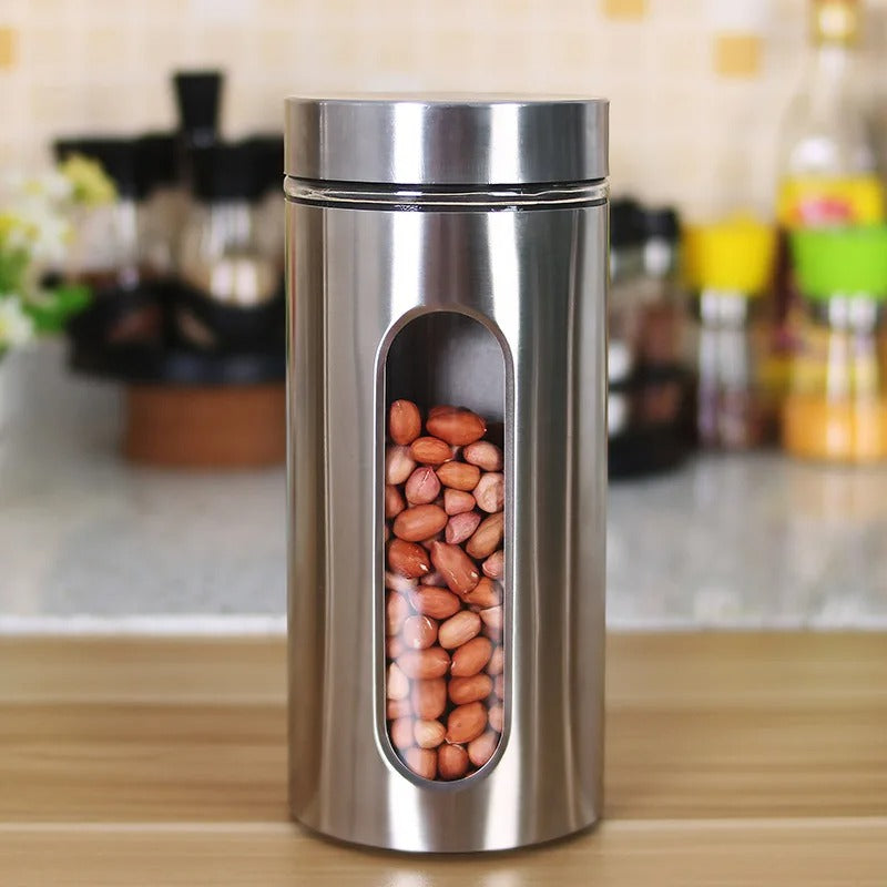 BowLift | Clear Glass Food Storage Jars with Airtight Lid