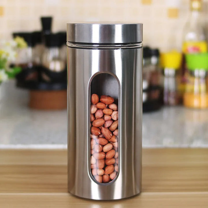 BowLift | Clear Glass Food Storage Jars with Airtight Lid