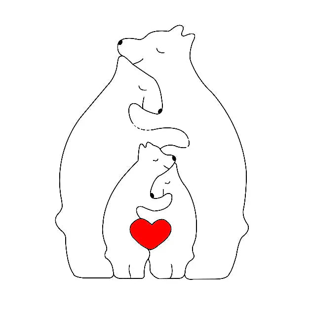 BowLift | CozyBears Wooden Family Puzzle
