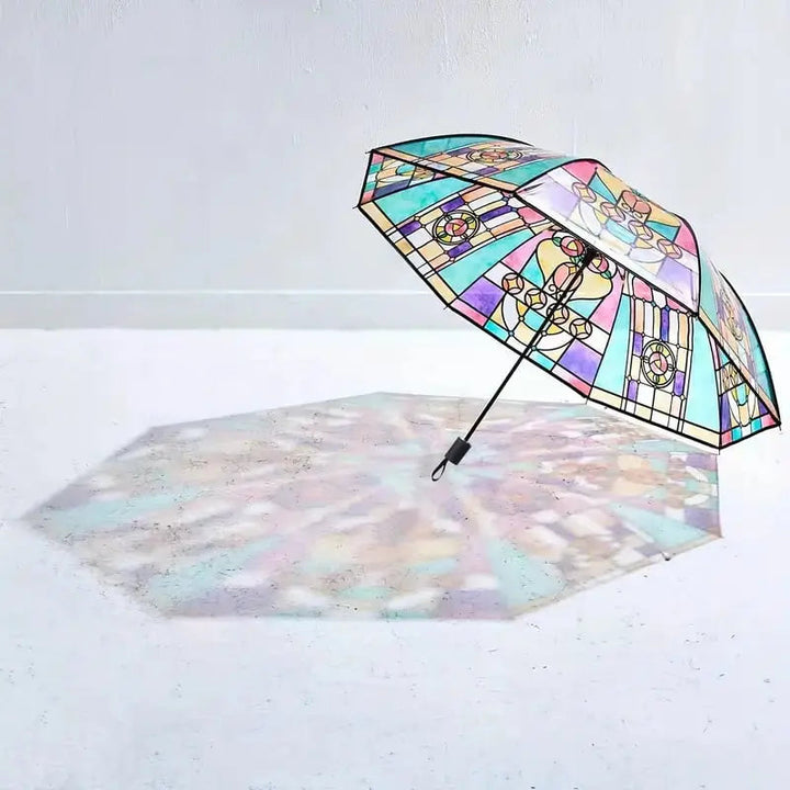 BowLift | Stained Glass Art Umbrella — Automatic Wind PRedection and Rain PRedection