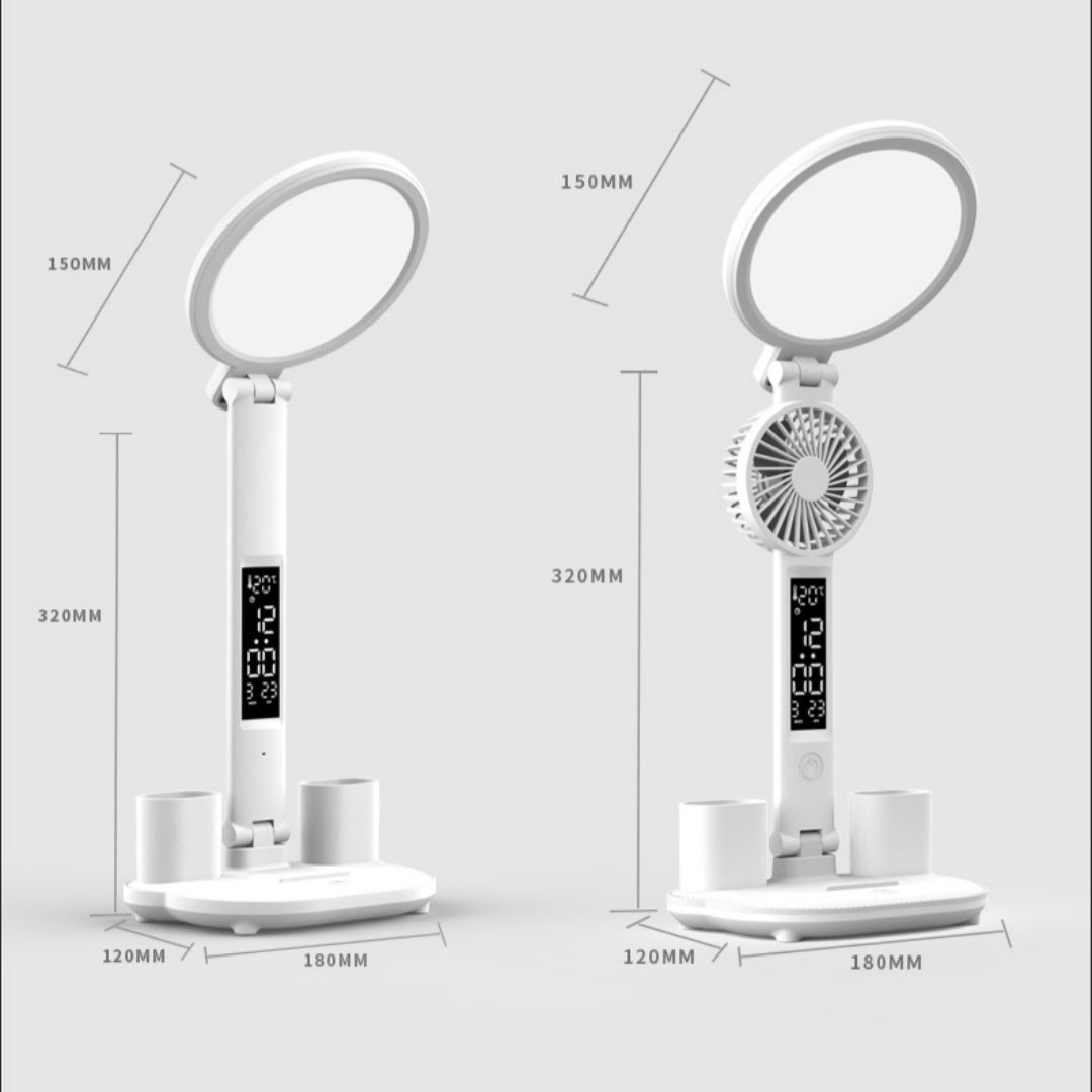 LED clock table lamp with USB. | Bowlift