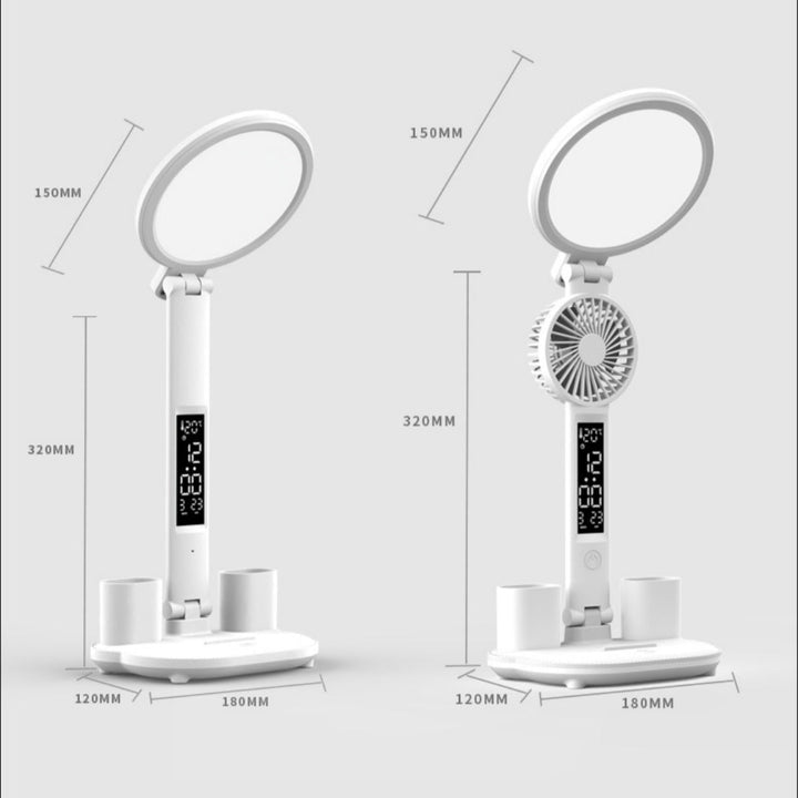 LED clock table lamp with USB. | Bowlift