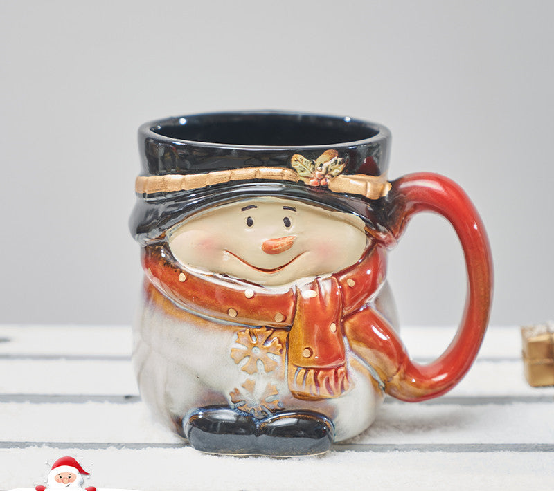 BowLift | Santa Snowman Marker Ceramic Breakfast Mug