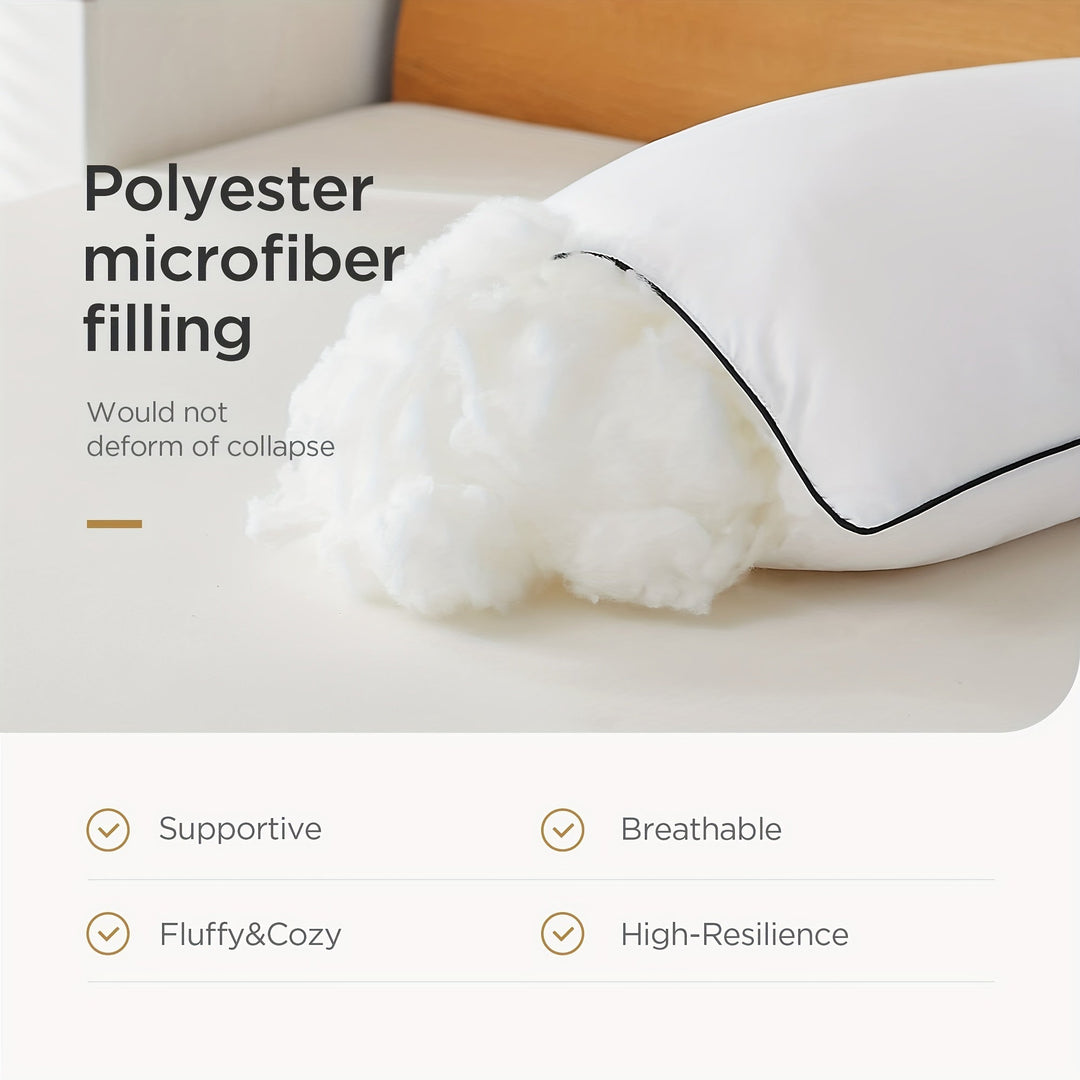 Cooling Bed Pillows for Sleeping – Luxury Hotel Quality with 3D Microfiber Filling and Breathable Cover – Ideal for Side, Back, and Stomach Sleepers, Queen Size | Bowlift