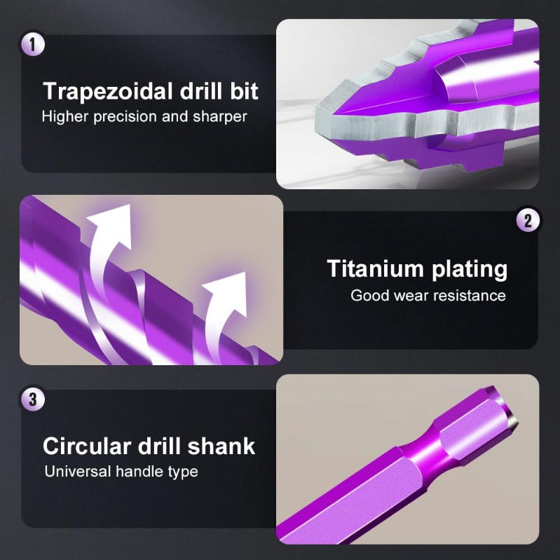 BowLift | Woyuosn VioletShield Quad-Edge Drill Set