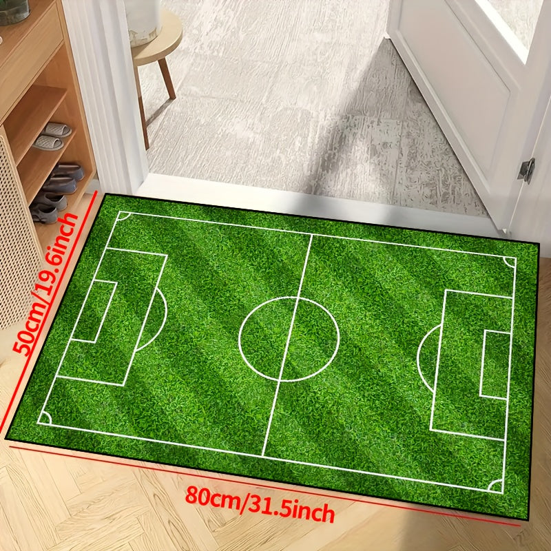 BowLift | SoccerPlay | Non-Slip Washable Rug for Living Room & Bedroom