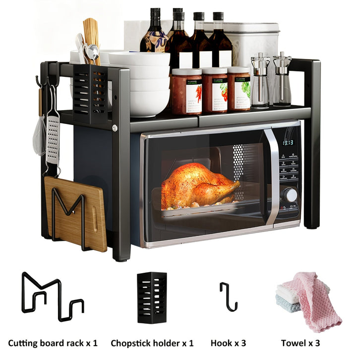 Expandable Microwave Shelf 2 Levels | Bowlift