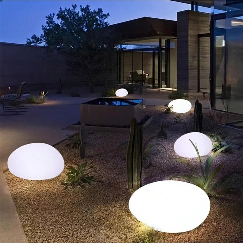 LuminaStone — Enchants your garden with warm, wireless light for magical evenings | Bowlift