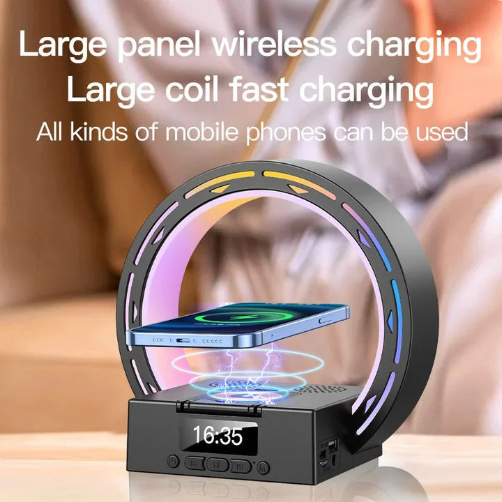 BowLift | 4-in-1 Bluetooth speaker lamp with charging pad and alarm clock