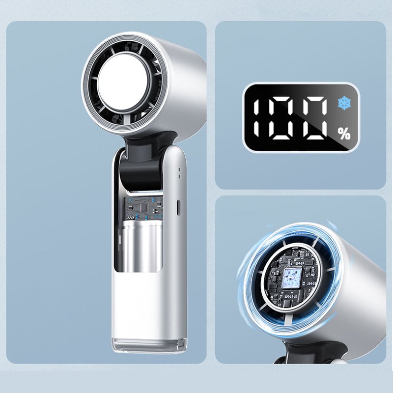 Folding Mini Handheld High-Speed USB Rechargeable Turbo Fan | Bowlift