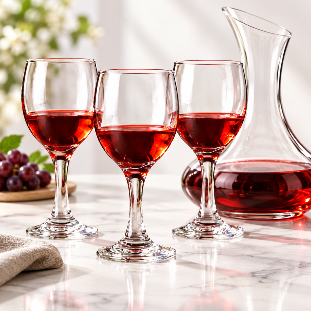 Compact Clear Stemmed Wine Tasting Glass Bowlift