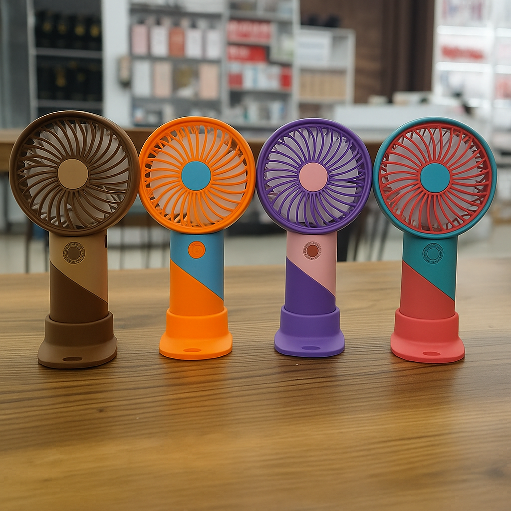 ColorTwist™ Mini Fan – 3-Speed Rechargeable Handheld Fan | Bowlift