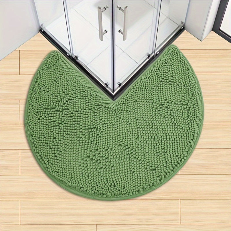 BowLift | Round Luxury Chen Bath Mat Ultra-Soft Chenille – Anti-Slip & Quick Drying