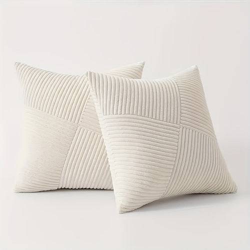 BowLift | NordLiv Pillowcase Set | Boho Style | Soft Cord | 2 pieces, 45×45 cm, 50x50cm
