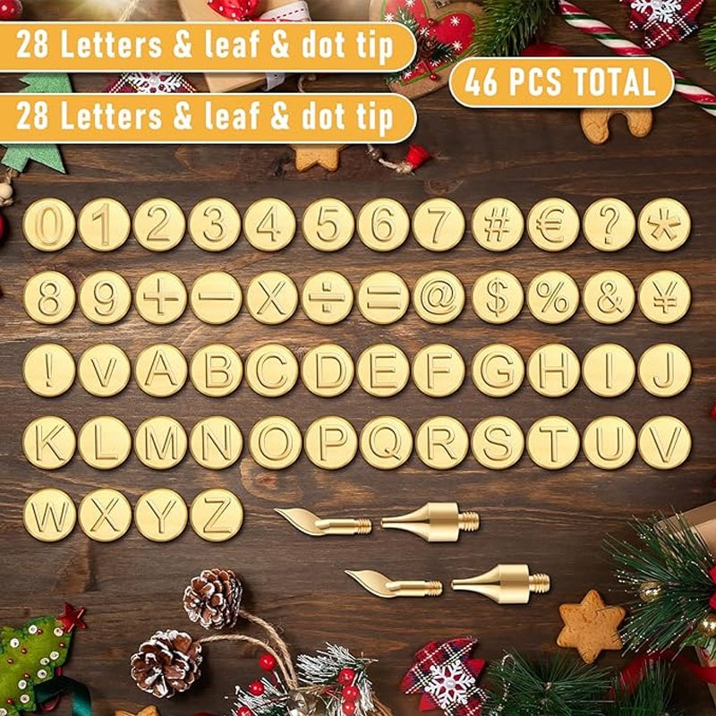 BowLift | 26 Letters Copper Mold —DIY Wood Burning/Carving Set