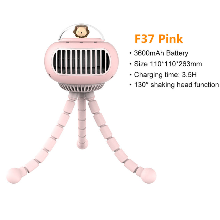 Lovely Cartoon Portable Safe Stroller Fan | Bowlift