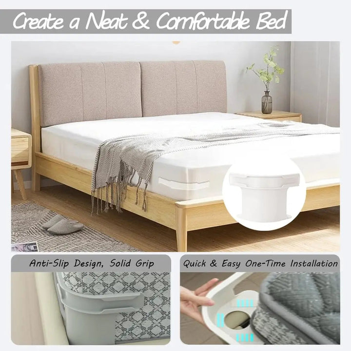 BowLift | 4-piece bed sheet holder set – secure hold for all mattress sizes