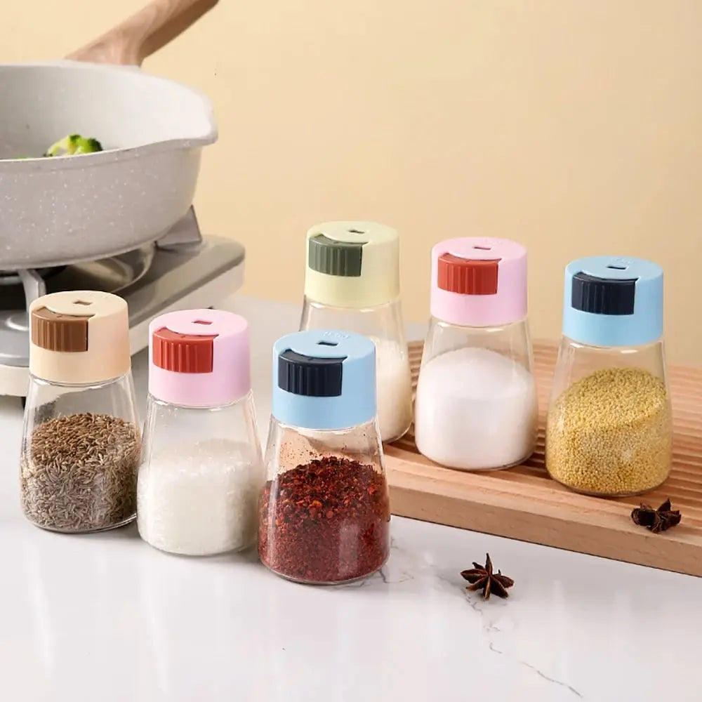 BowLift | 4-piece set of adjustable salt & spice shakers with pressure mechanism