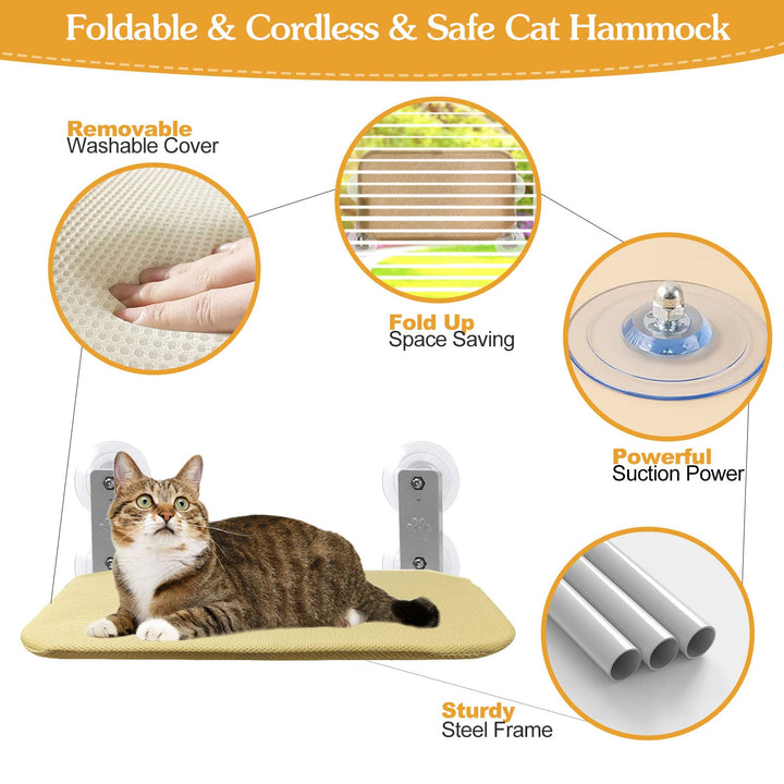 BowLift | Foldable Cat Hammock Suction Cup Cat Hammock