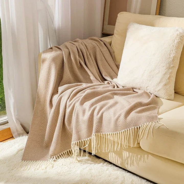 Luxurious cotton blanket for large sofas Bowlift