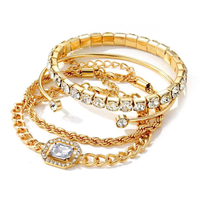BowLift | 4pcs Diamond Shimmer Bracelet Stack
