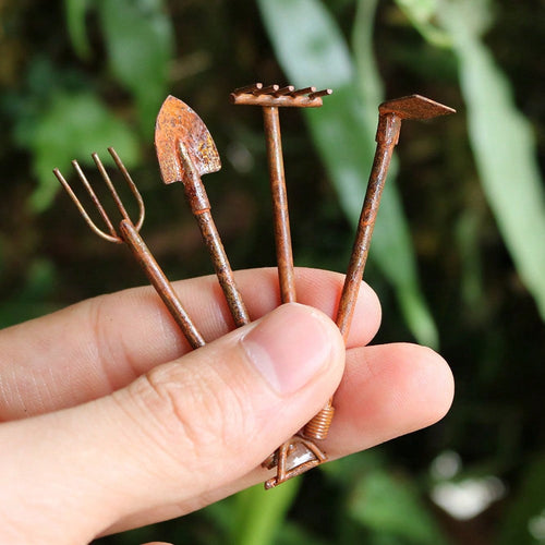 BowLift | Garden Ornaments Miniature Iron Fairy Set Decor