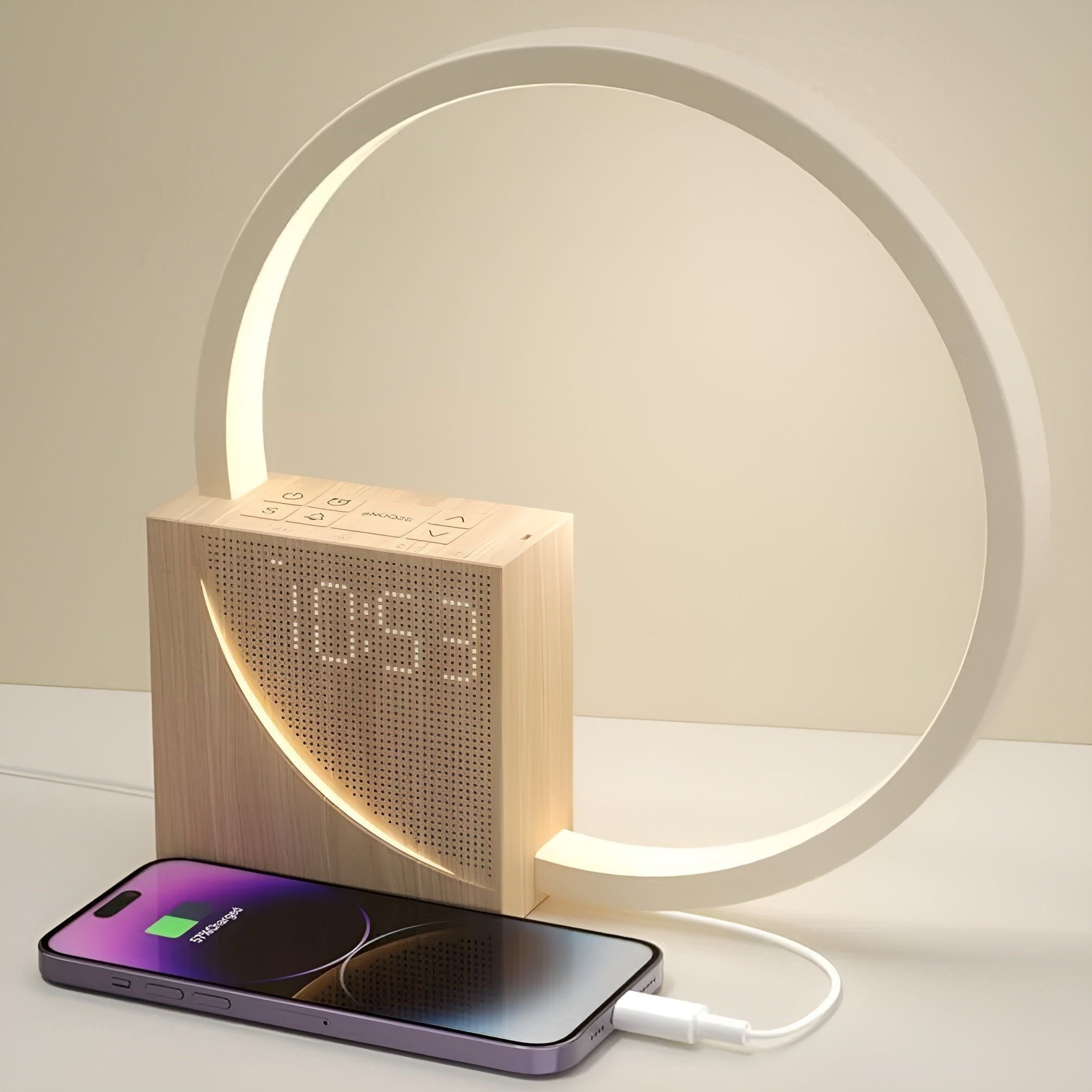 BowLift | Smart Snooze – Sunrise Simulation Alarm Clock with Dimmable Touch Lamp & Soothing Sounds