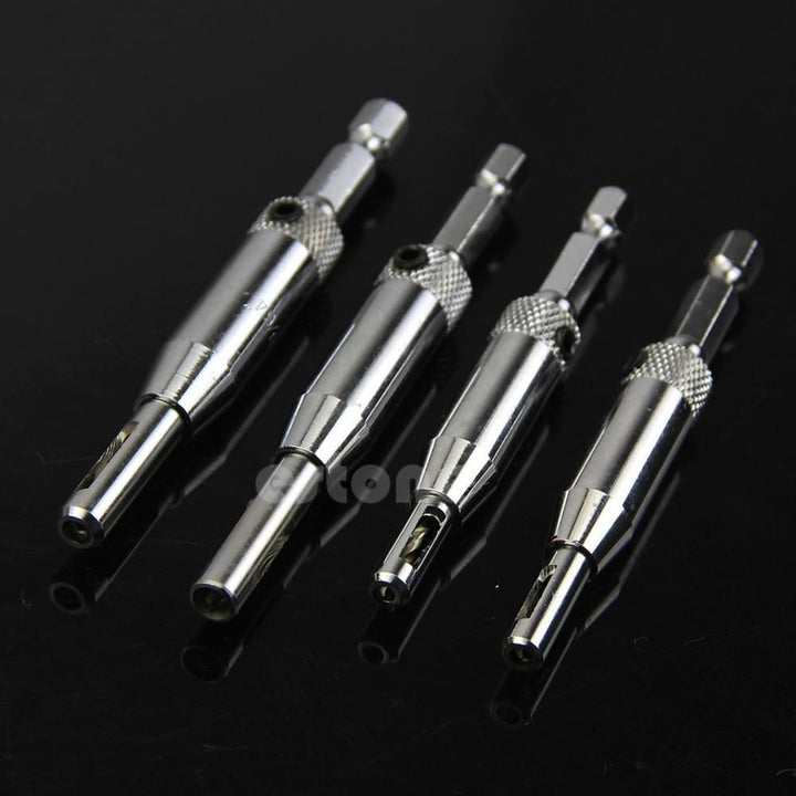 BowLift | No.1 Self-Centering Drill Bits 4x precise Centered Hinge Drill Set