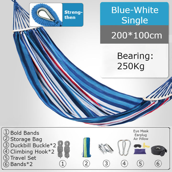 BowLift | Thickened Single/Double Hammock, More Breathable, Safer and More Comfortable, For Camping, Dormitory & Leisure