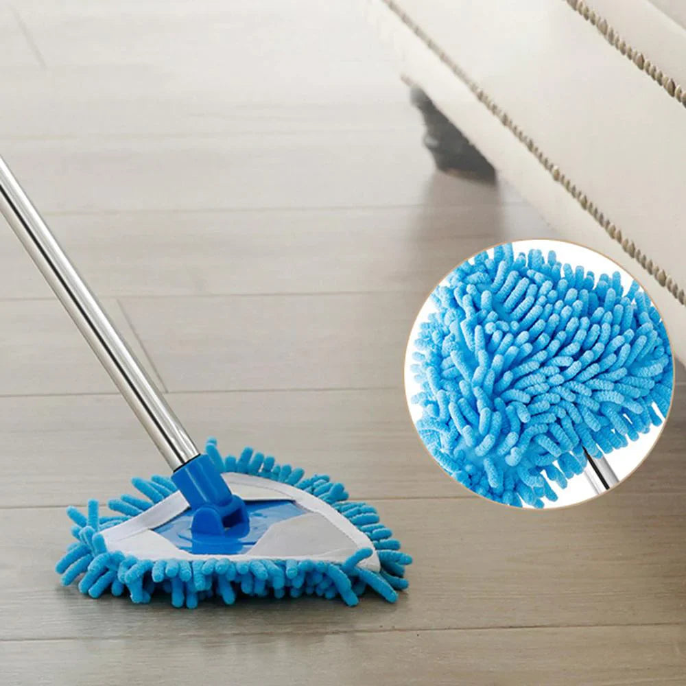 180 Degree Rotatable Adjustable Microfiber Telescopic Triangle Mop, Bowlift