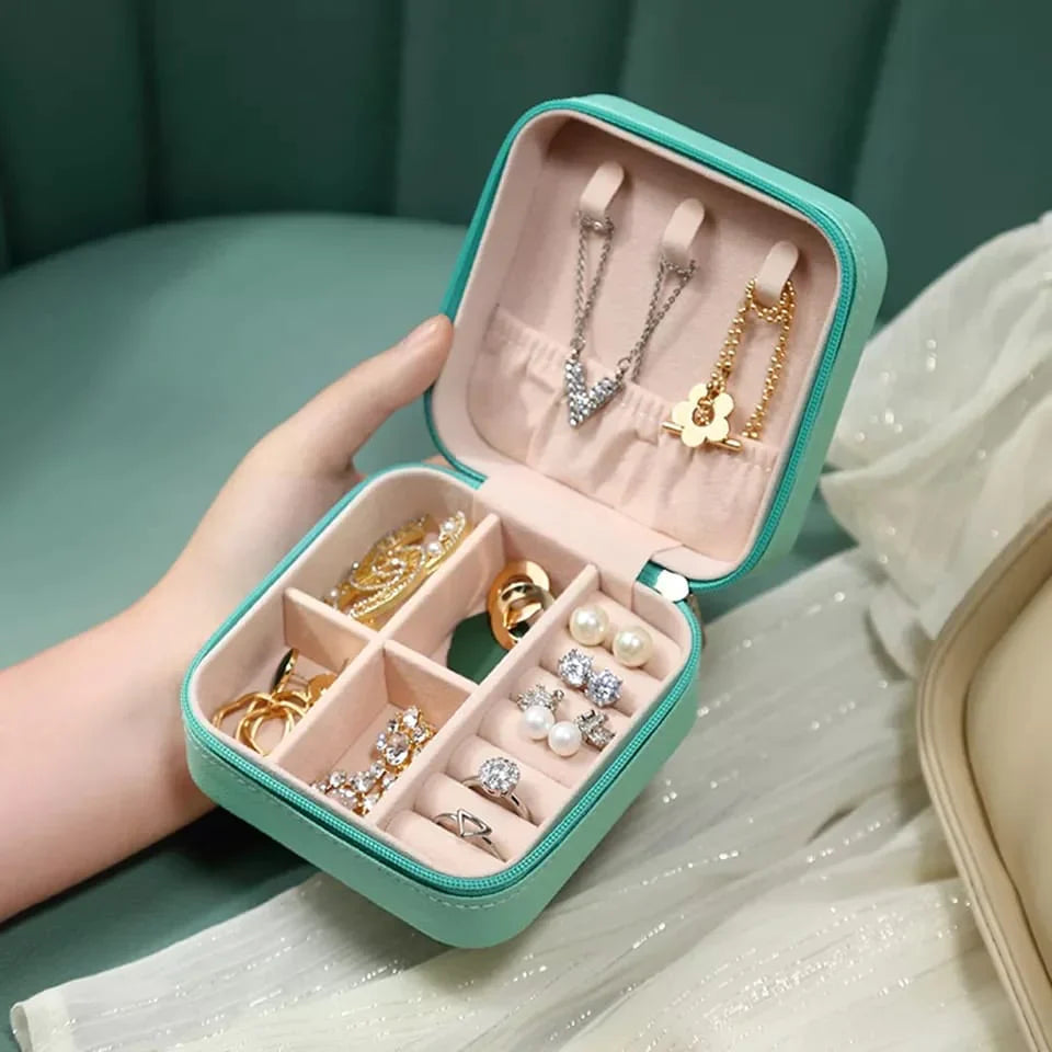 Portable Jewellery Box Organizer Travel Jewelry Storage Case for Earrings Necklace Bowlift