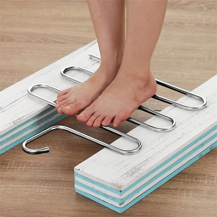 5-Layer Stainless Steel S-Shape Clothes Hanger | Bowlift