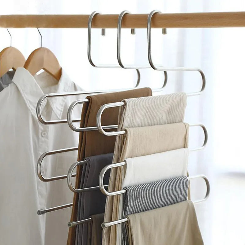 5-Layer Stainless Steel S-Shape Clothes Hanger | Bowlift