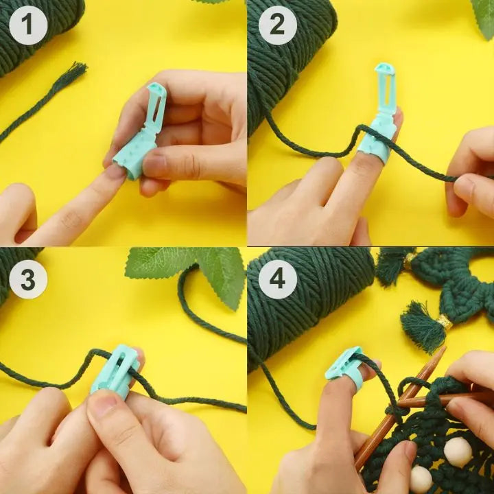 BowLift | 5 pieces | Yarn guide ring – Comfortable knitting & crocheting without finger strain