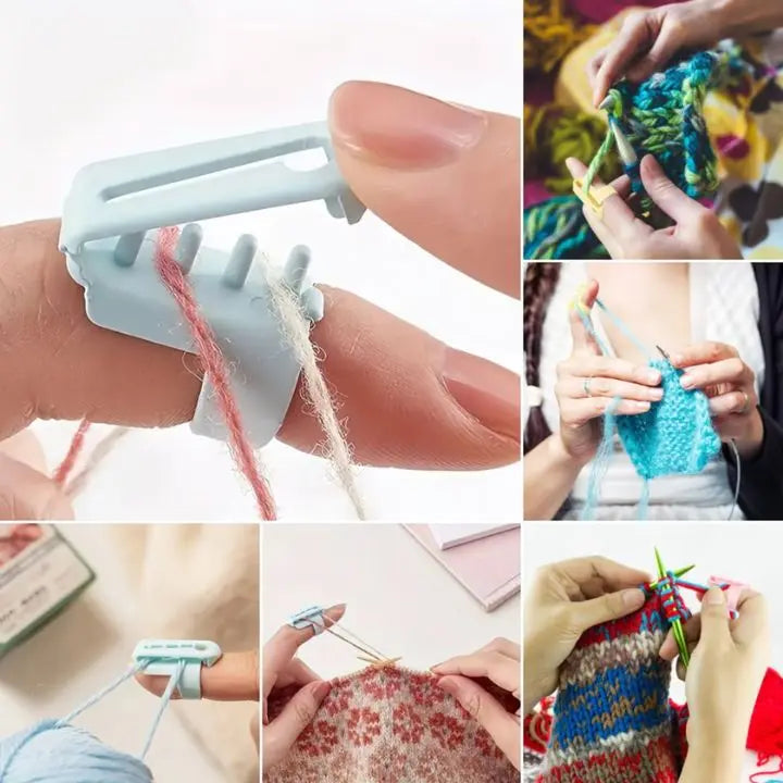 BowLift | 5 pieces | Yarn guide ring – Comfortable knitting & crocheting without finger strain