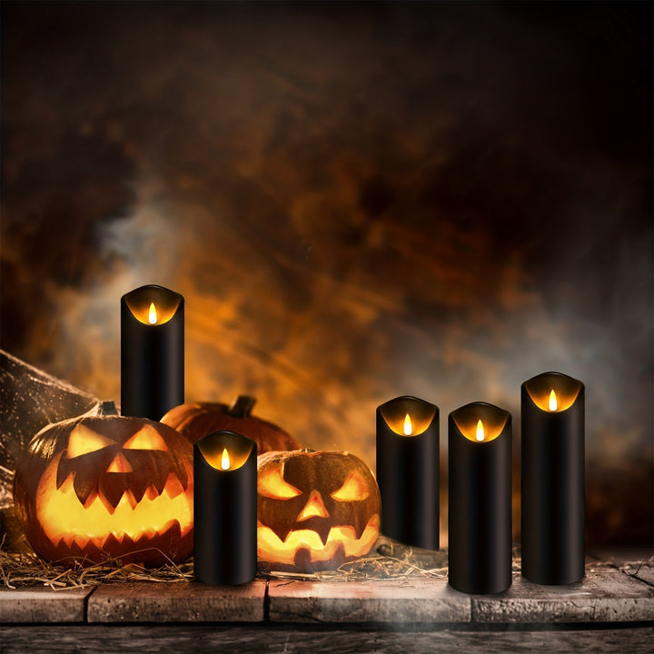 BowLift | MystiFlame - 5-Piece LED Candle Set with Black Finish