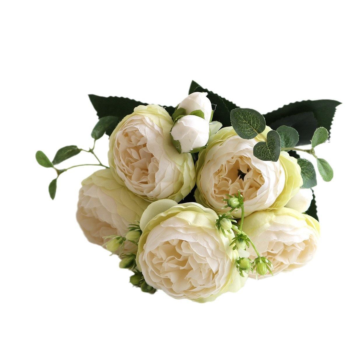 BowLift | Blossom Collection: Exquisite 5-Head Silk Flower Bouquet