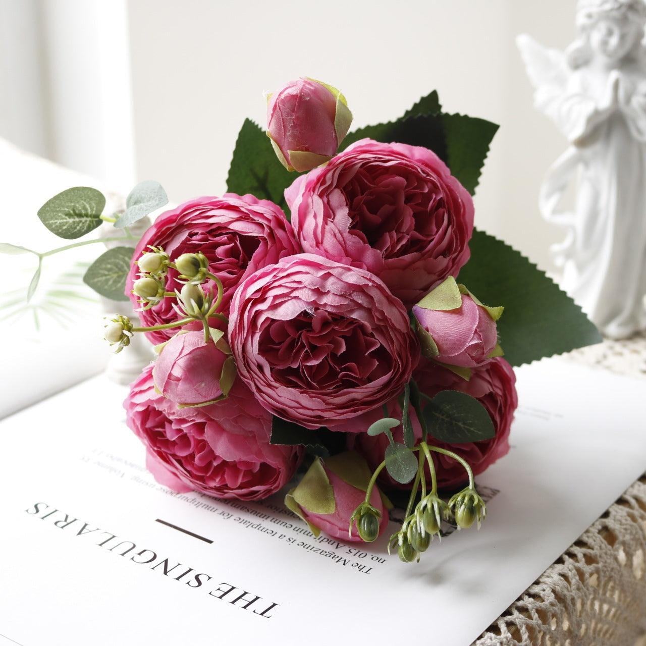 BowLift | Blossom Collection: Exquisite 5-Head Silk Flower Bouquet