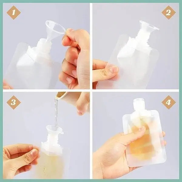 BowLift | 5-piece travel set for lotions – Lightweight & Leak-proof