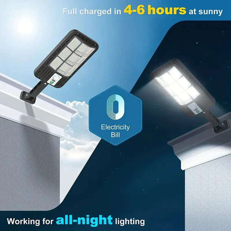 BowLift | 5000LM Solar Floodlight with Motion Sensor | Dusk to Dawn Outdoor Security Light